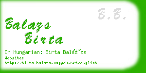 balazs birta business card